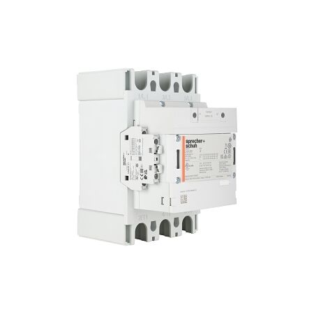 S+S CA9 Contactor 160kW 3Pole 100 to 250VAC and VDC Coil 1NO 1NC Contact Auxiliary