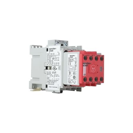 S+S CAS7 Safety Contactor 7.5kW 3Pole 240VAC Coil 2NO 3NC Contact Auxiliary