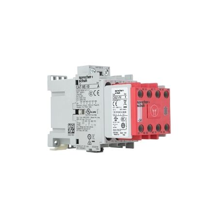 S+S CAS7 Safety Contactor 4kW 3Pole 24VDC Coil 1NO 4NC Contact Auxiliary