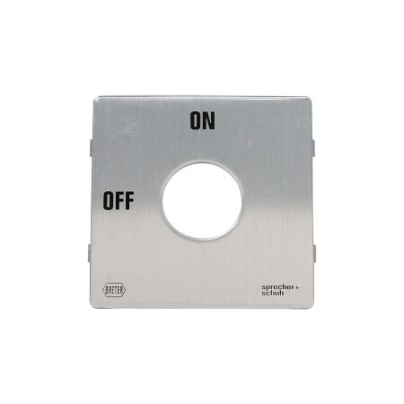 Sprecher and Schuh L2 Cam Switch LL2A6 Legend Plate 64 x 64mm OFF ON