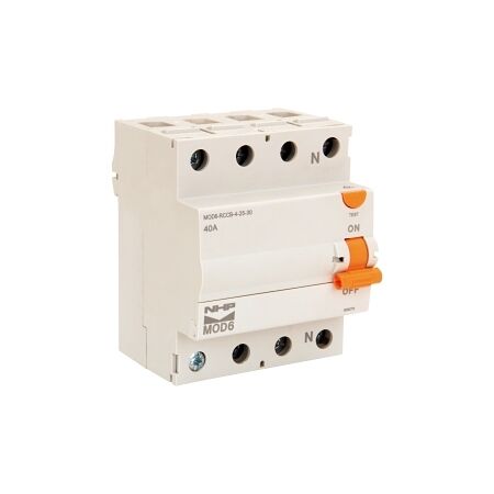NHP MOD6 Residual Current Circuit Breaker RCCB 3PN 40A 30mA Type A
