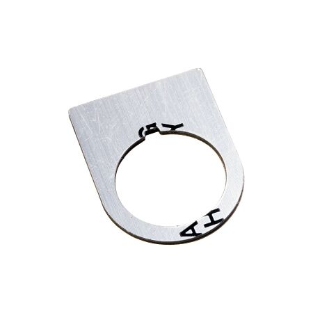 Allen-Bradley 800F Legend Plate 30 x 40mm, Custom, Aluminum with Black Text