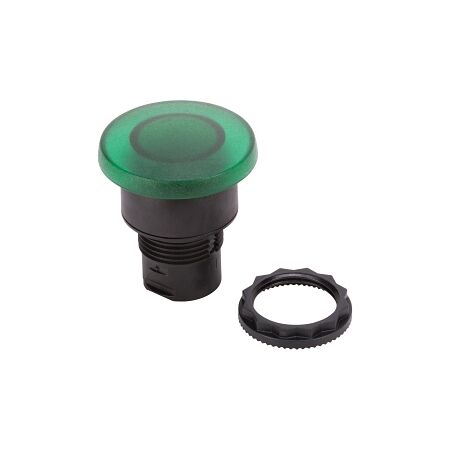 Allen-Bradley 800F Pushbutton 22.5mm Head Only PLT Momentary Mushroom Head 40mm Green Illuminated
