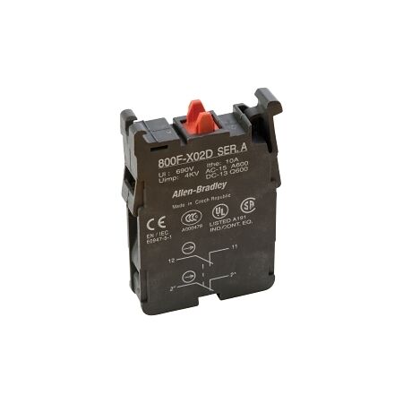 Allen-Bradley 800F NO  Latch Screw Contact Block 1 N.C. for 22.5mm Pushbutto Double Circuit