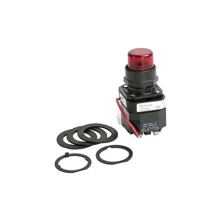 Allen-Bradley 800H Pilot Light 30.5mm Complete Plastic FS Push To Test INC TRANF 240V AC Red