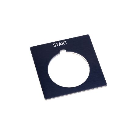 Allen-Bradley 800H Legend Plate 47 X47mm, Standard, EMERGENCY STOP, Red