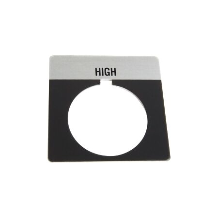 Allen-Bradley 800T Legend Plate 46 x 47mm Gray HIGH for 30.5mm Pushbutton