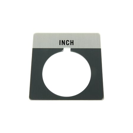 Allen-Bradley 800T Legend Plate 46 x 47mm Gray INCH for 30.5mm Pushbutton