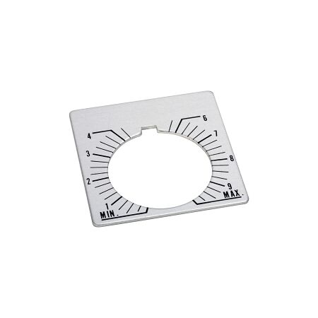 Allen-Bradley 800T Legend Plate 46 x 47mm Grey Blank with Graduated Markings for 30.5mm Pushbutton