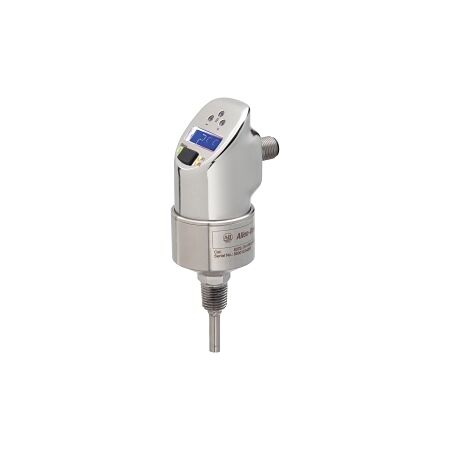 AB 839ED Flow Switch Solid State Digital Display Dual PNP Output 1.4In NPT Male 4-20mA PNP 100mm
