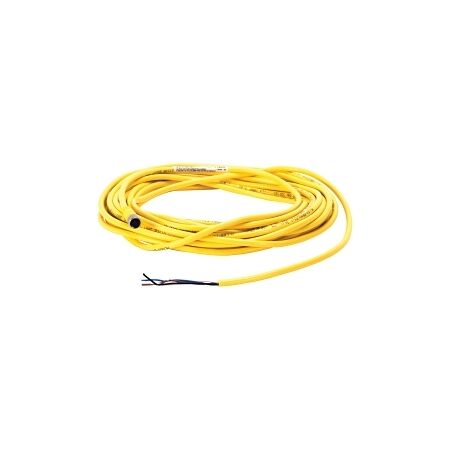 AB 889P Cordset Cable PVC Yellow 4 Pin 24AWG Pico Female Straight M8 Unshielded 10m