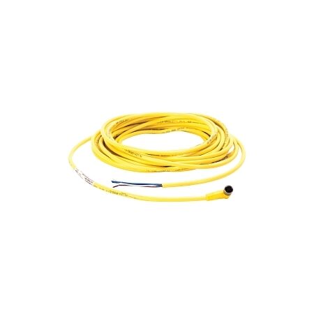 AB 889P Cordset Cable PVC Yellow 4 Pin 24AWG Pico Female Right Angle M8 Unshielded 10m