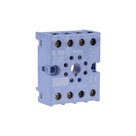 Finder 90 Series Base for 6012 Relay Box Clamp with Metal Clip