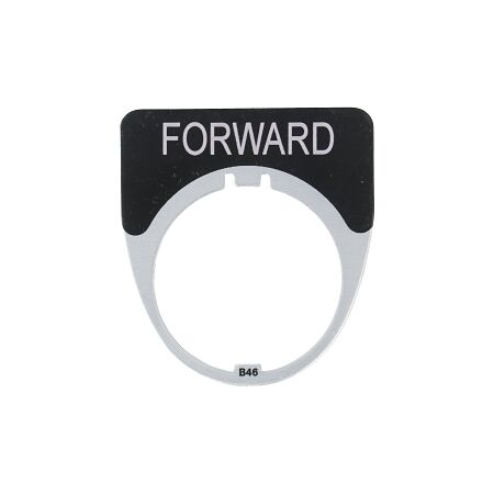 Austrol N100 Legend Plate Forward Black 41 x 45mm Medium to suit N100 operators and indicators