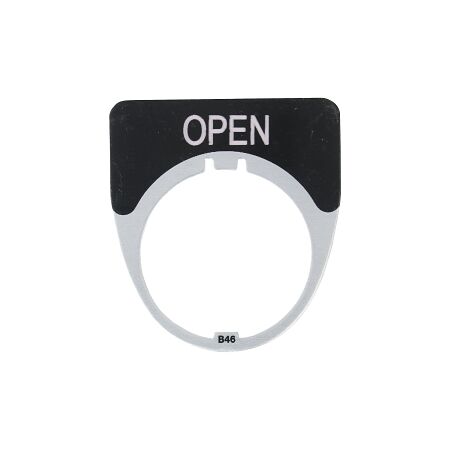 Austrol N100 Legend Plate Open Black 41 x 45mm Medium to suit N100 operators and indicators