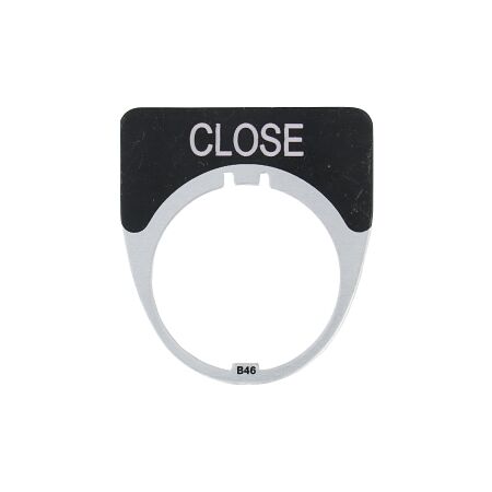 Austrol N100 Legend Plate Close Black 41 x 45mm Medium to suit N100 operators and indicators