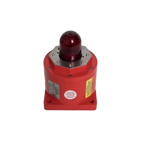 Moflash BC150 Ex d Beacon LED 12 to 48V DC 10W Glass Reinforced Plastic Red