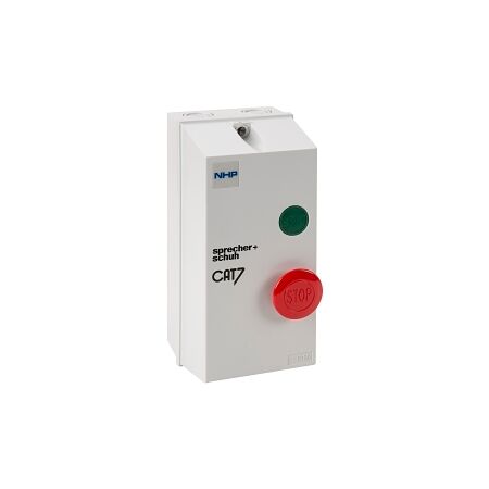 S+S CAT7N Starter DOL 5.5kW Mushroom Stop 240VAC Control No Overload
