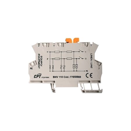 Cirprotec BNV Surge Protection Device KNX Bus 2 Wire IO Imax 5kA 110VAC DIN Mount