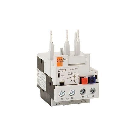 S+S CT7N Thermal Overload Relay 2.3 to 3.2A Direct Mount Manual or Auto Reset for CA7 9 and 23A