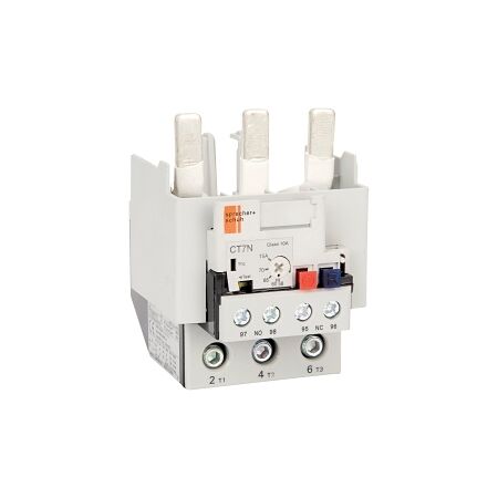S+S CT7N Thermal Overload Relay 58 to 75A Direct Mount Manual or Auto Reset for CA7 60 and 97A