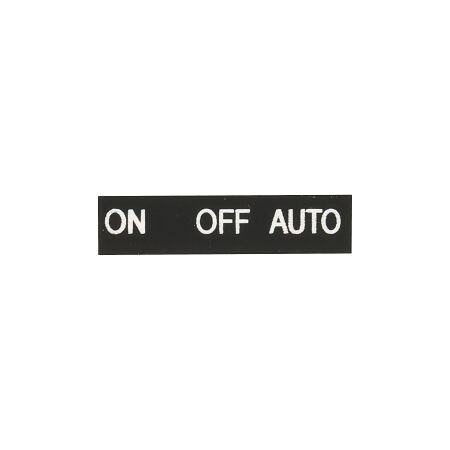 Sprecher and Schuh D7 Legend Plate 30 x 40mm Snap-In White Text ON OFF AUTO