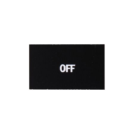 Sprecher and Schuh D7 Legend Plate 30 x 50 mm Snap in Black with White Text OFF