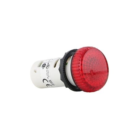 Sprecher and Schuh D7 Pilot Light Monolithic 22.5 mm Red Integrated LED 240V AC