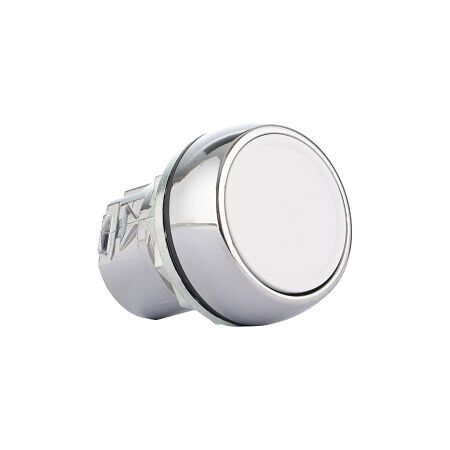 Sprecher and Schuh D7 Pushbutton 22.5 mm Head Only Metal Momentary Flush White Cap Non Illuminated