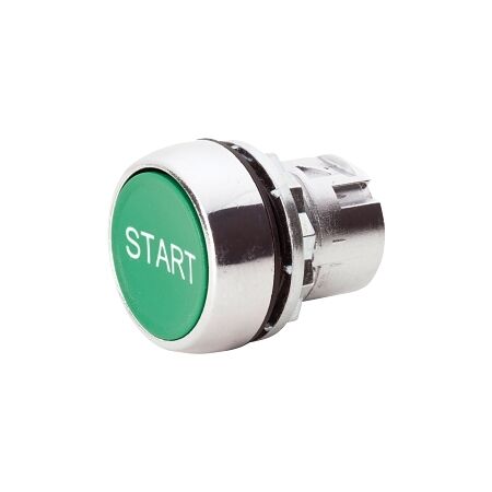 Sprecher and Schuh D7 Pushbutton 22.5 mm Head Only Metal Momentary Flush Green Cap START Non Ill