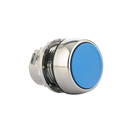 Sprecher and Schuh D7 Pushbutton 22.5 mm Head Only Metal Momentary Flush Blue Cap Non Illuminated