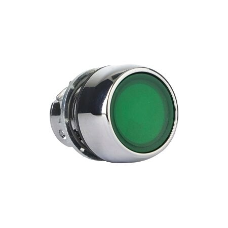 Sprecher and Schuh D7 Pushbutton 22.5 mm Head Only Metal Latching Flush Green Lens Cap Illuminated