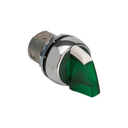 Sprecher and Schuh D7 Selector Switch 22.5mm Head Only Metal STD KNB 3 POS Illuminated GRN SR LR