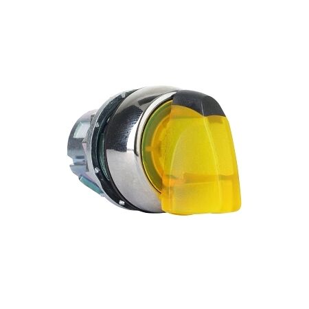 Sprecher and Schuh D7 Selector Switch 22.5mm Head Only Metal STD KNB 3 POS Illuminated Yellow SR LR