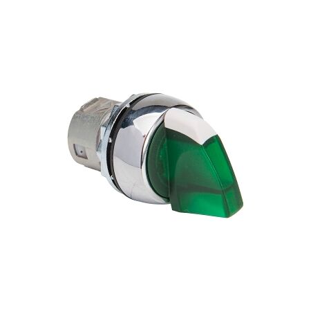 Sprecher and Schuh D7 Selector Switch 22.5mm Head Only Metal STD KNB 3 POS Illuminated GRN Maint