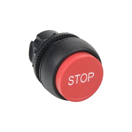 Sprecher and Schuh D7 Pushbutton 22.5 mm Head Only Plastic Momentary Extended Red Cap STOP Non Ill