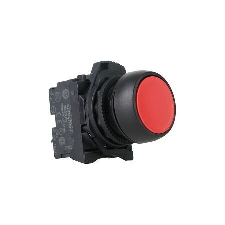 Sprecher and Schuh D7 Pushbutton 22.5 mm Complete Plastic MOM Flush Red Cap Non Ill 1NC