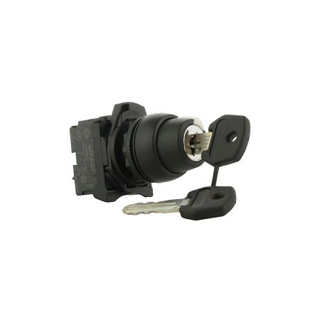 Sprecher and Schuh D7 Key Selector Switch 22.5 mm 2 Pos Plastic Maint Key Rtn Left Code 3825 1 N.O.