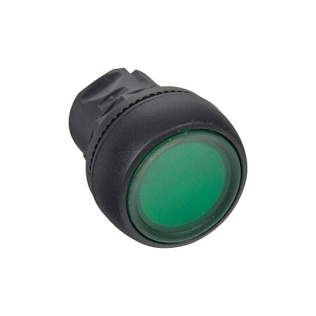 Sprecher and Schuh D7 Pushbutton 22.5 mm Head Only Plastic MOM Flush Green Lens Cap Illuminated