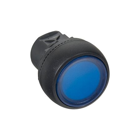 Sprecher and Schuh D7 Pushbutton 22.5 mm Head Only Plastic MOM Flush Blue Lens Cap Illuminated