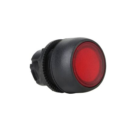 Sprecher and Schuh D7 Pushbutton 22.5 mm Head Only Plastic Latch Flush Red Lens Cap Illuminated