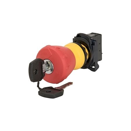 Sprecher and Schuh D7 Keyed E Stop 22.5mm Complete Plastic 2 POS 40mm Operator TTR Red 3825 1NC
