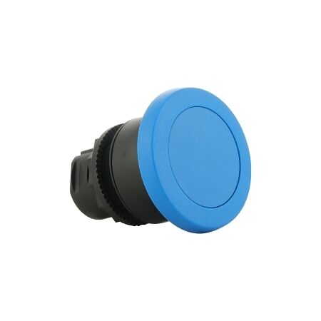 Sprecher and Schuh D7 PushButton 22.5mm Momentary Mushroom Plastic Head 40 mm Blue