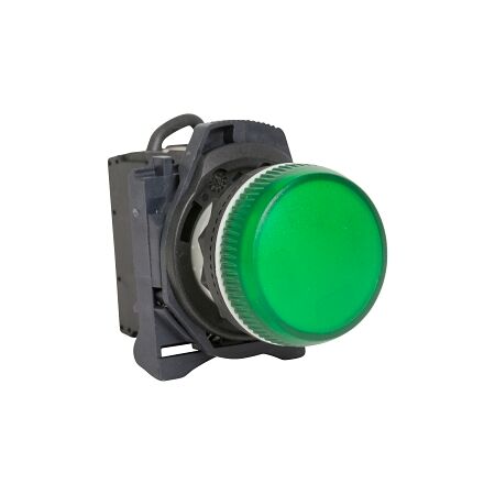 Sprecher and Schuh D7 Push to Test Pilot Light 22.5mm Complete Plastic LED 24V AC DC Green
