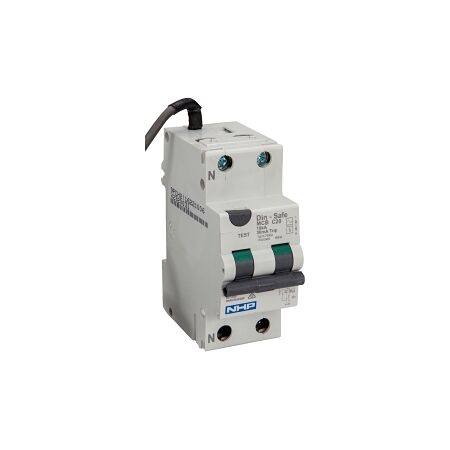 NHP DIN-T Residual Current Device Short Body w/ Overcurrent 10kA 6A 1Pole and N C Curve 30mA Type AC