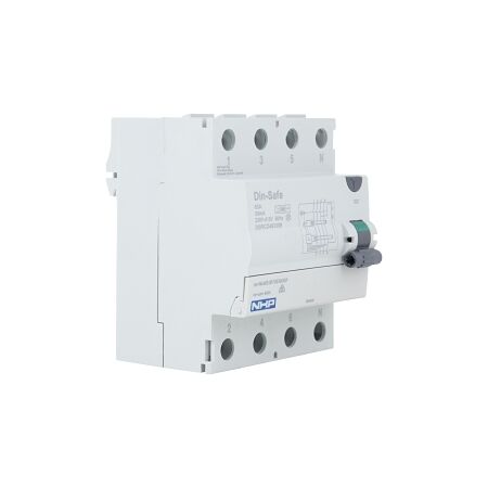 NHP DIN-T Residual Current Circuit Breaker RCCB 3Pole and Neutral 63A 30mA Type B