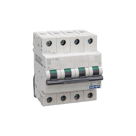 NHP DIN-T Miniature Circuit Breaker 10kA 4Pole 32A D Curve