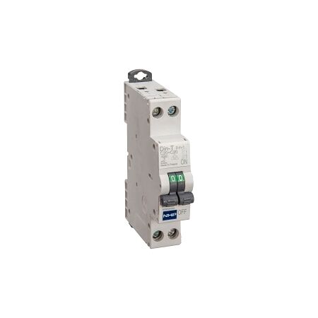 NHP DIN-T Miniature Circuit Breaker 2 IN 1 6kA 1Pole plus 1Pole 20A 18mm Width