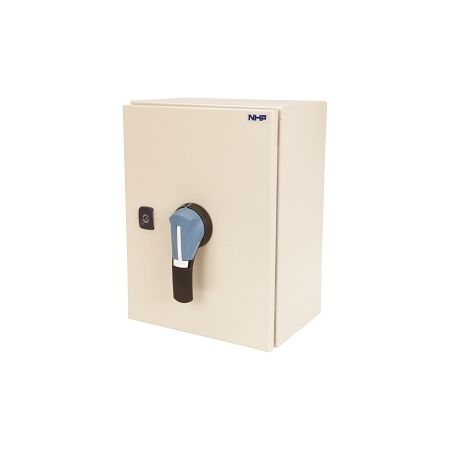 NHP ELB Enclosed Load Break Switch, IP 65 Mild Steel Grey, 3 Pole 400A
