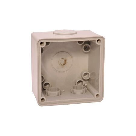 NHP ISO Back Box/Base, 1 Gang - Large 63mm depth, Grey